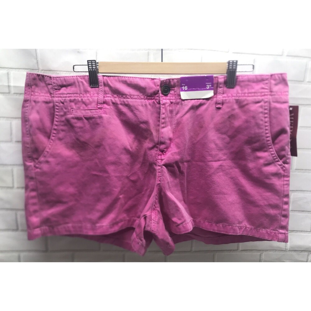 Merona Womens Shorts Size 16 Pink Walking Chino 3” Inseam